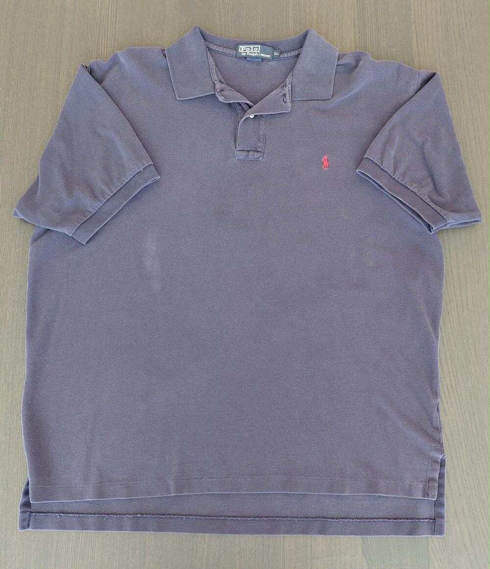 Polo Ralph Lauren Polo Shirt Short Sleeve Navy Blue Mens Size XL XLarge Red Pony